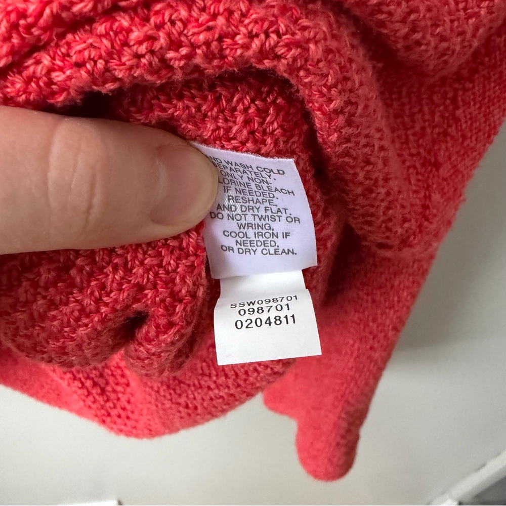 J. Jill Womens V-neck Sweater Cotton Blend Brick Red Size Large - Picture 6 of 10